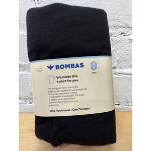 NWT Bombas T-Shirt - Mens  XS/S - Black Short Sleeve -‎ Cotton Blend Regular Fit